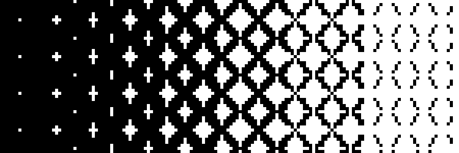 A gradient dithered with the star gradient