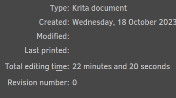 Screenshot displaying krita's inbuilt work timer