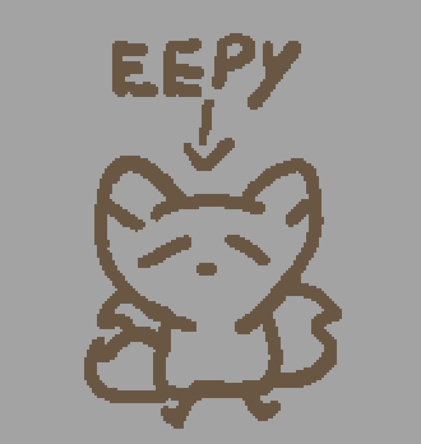 a three tailed fox labeled "eepy"