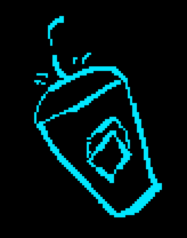 a neon blue slushie