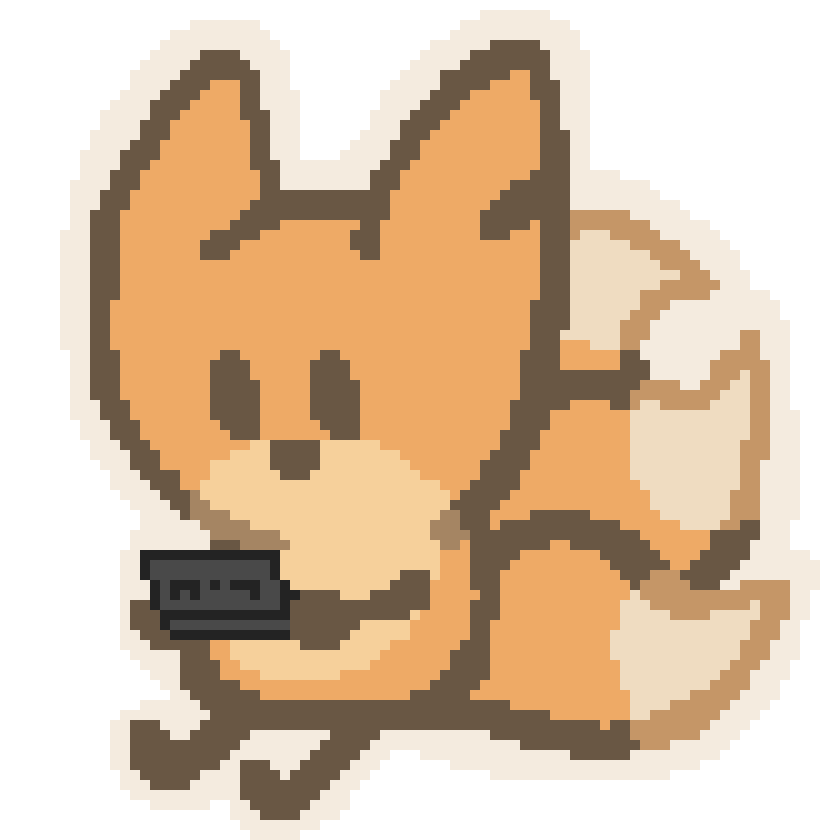beefox playing on a handheld console