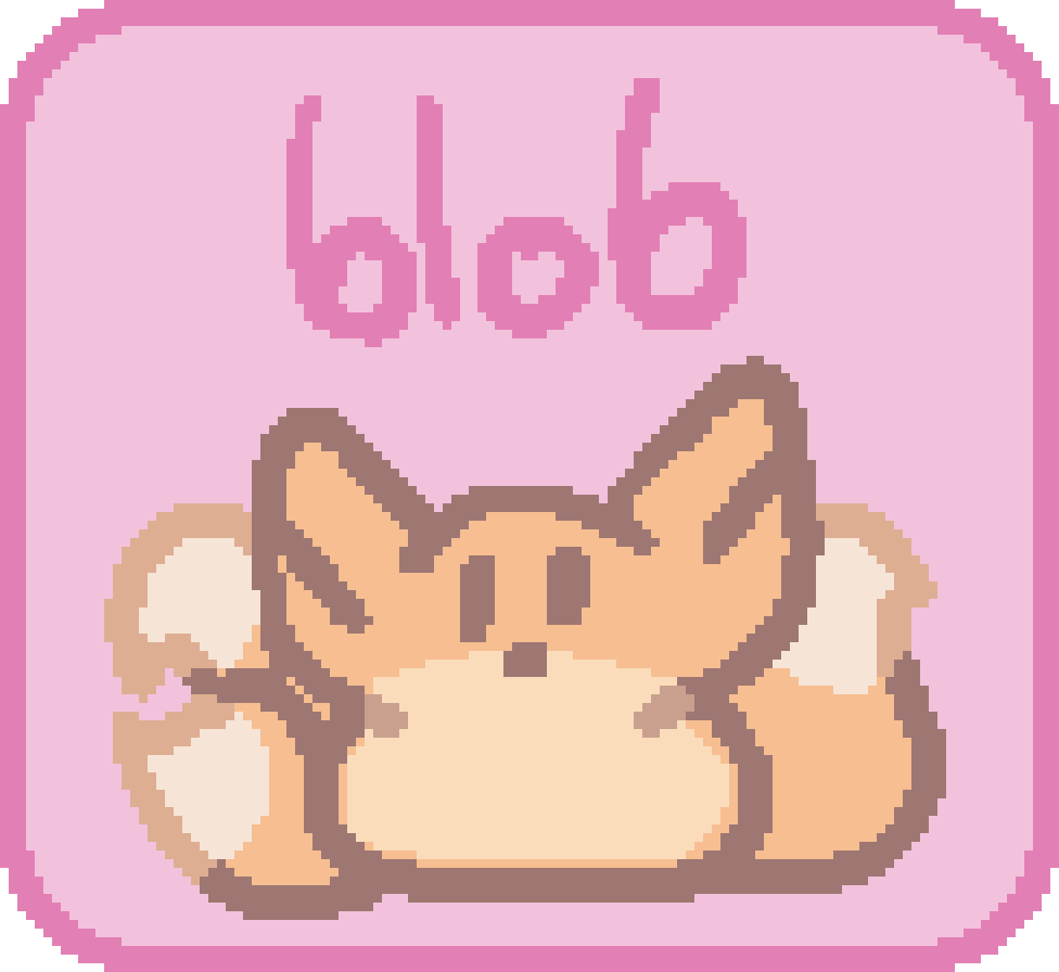 beefox in a bloblike shape, text reads "blob"