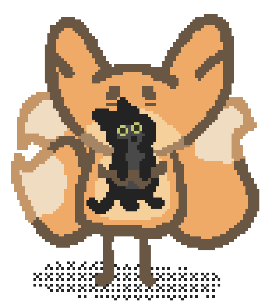 beefox holding a black cat