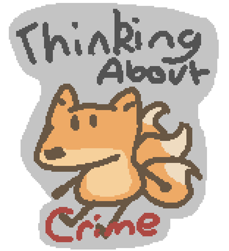 a three tailed fox thinking about crime