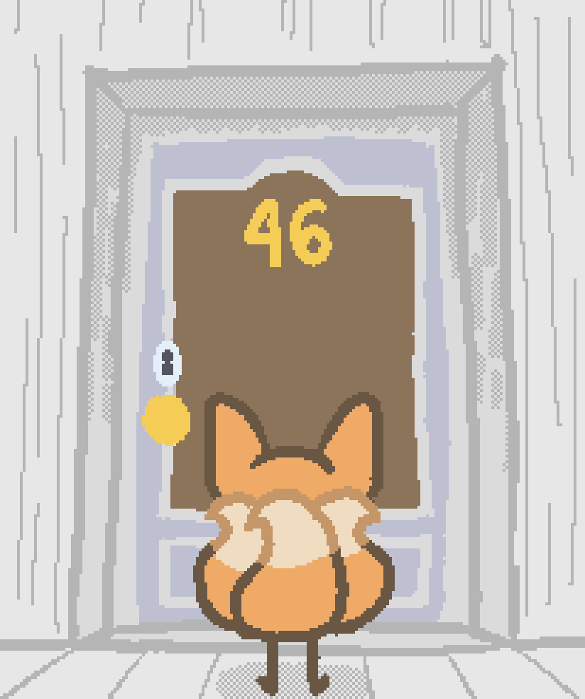 bee standing in the antichamber in front of door 46