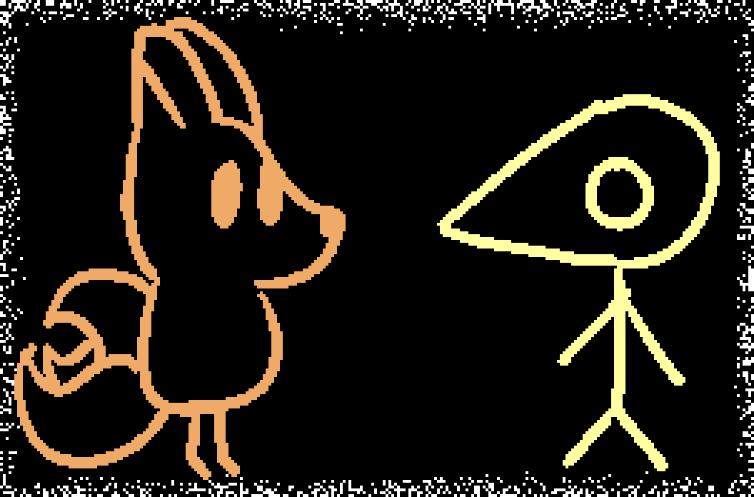 bee and glip, wiggling in the void