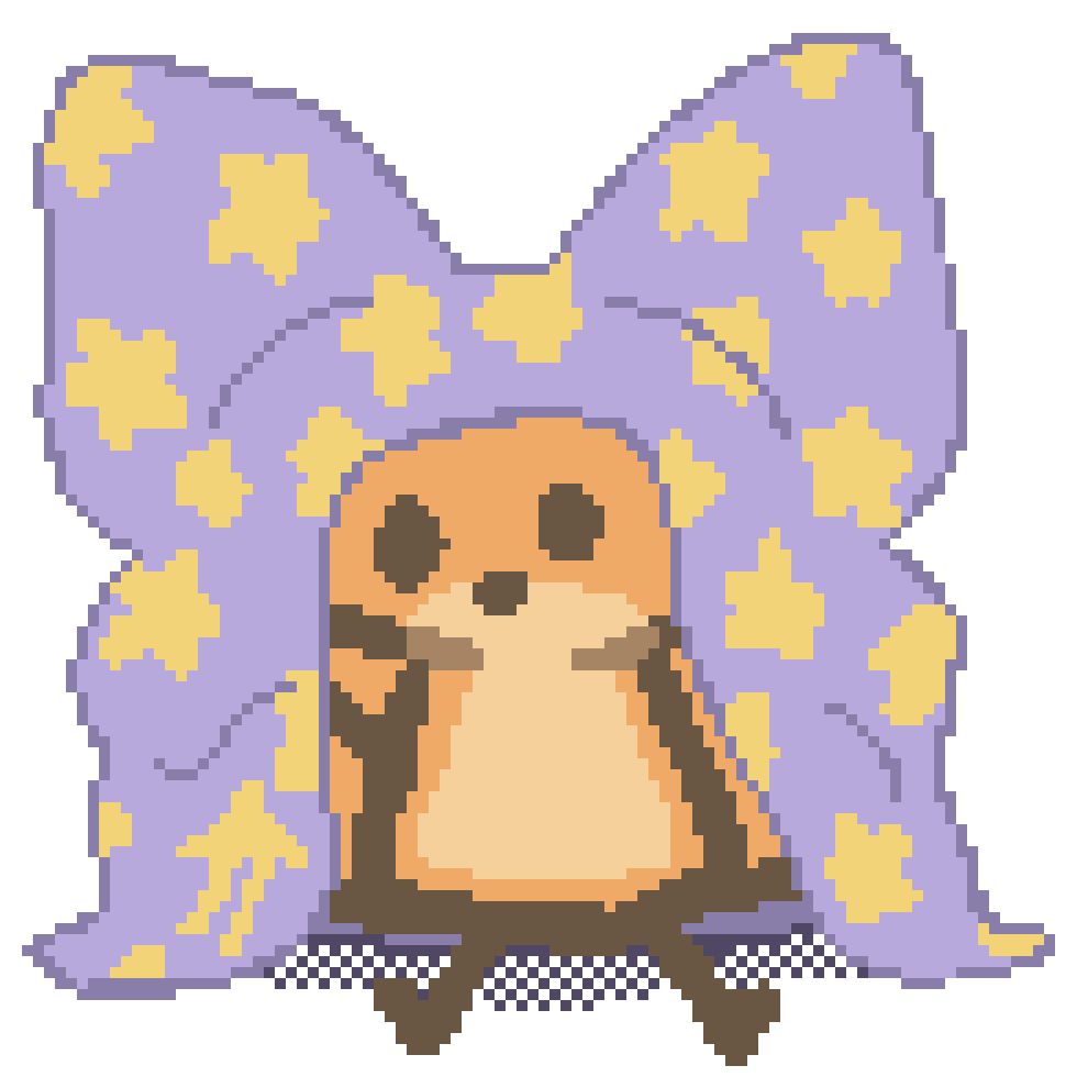 bee sitting with a blanket draped across star's head