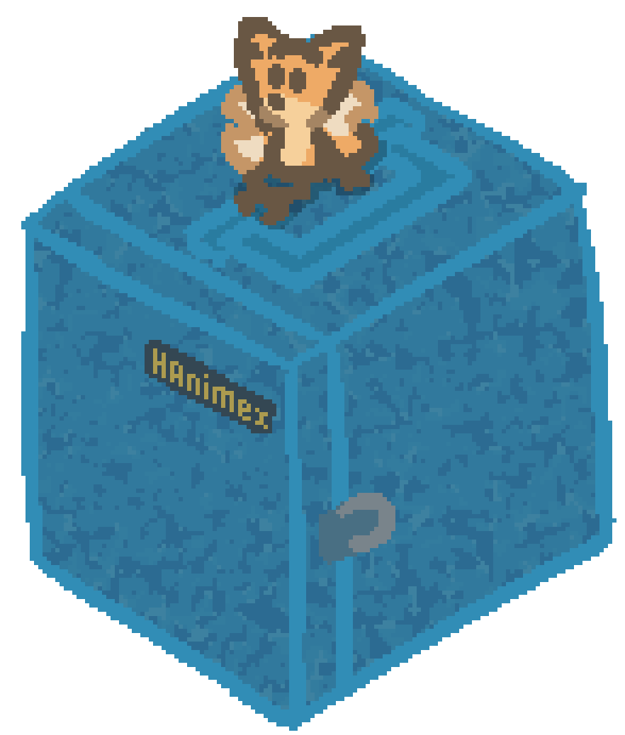 bee sitting atop a Hanimex film slide storage box