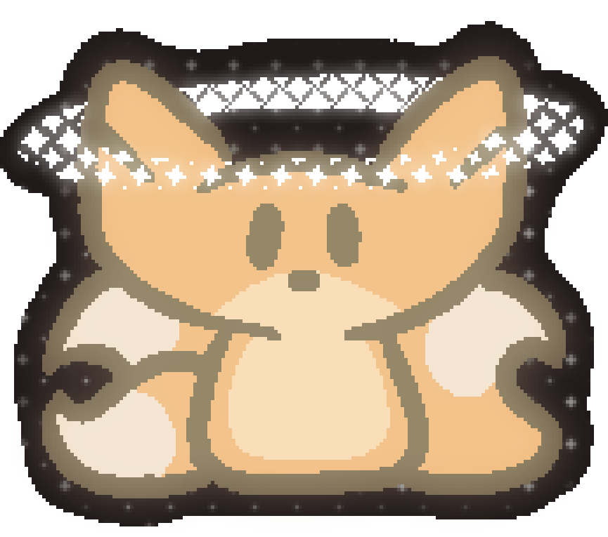 bee with a halo of stars, both glowing bright