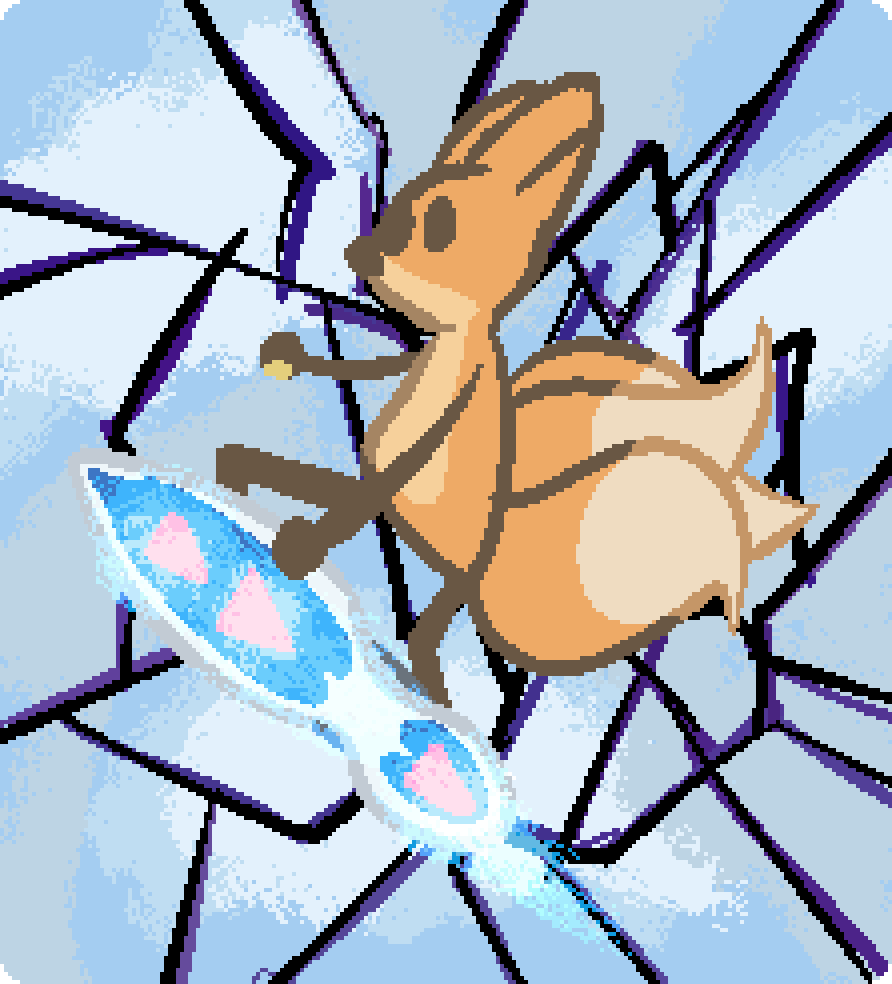 bee riding a cool jet board on a shattered background