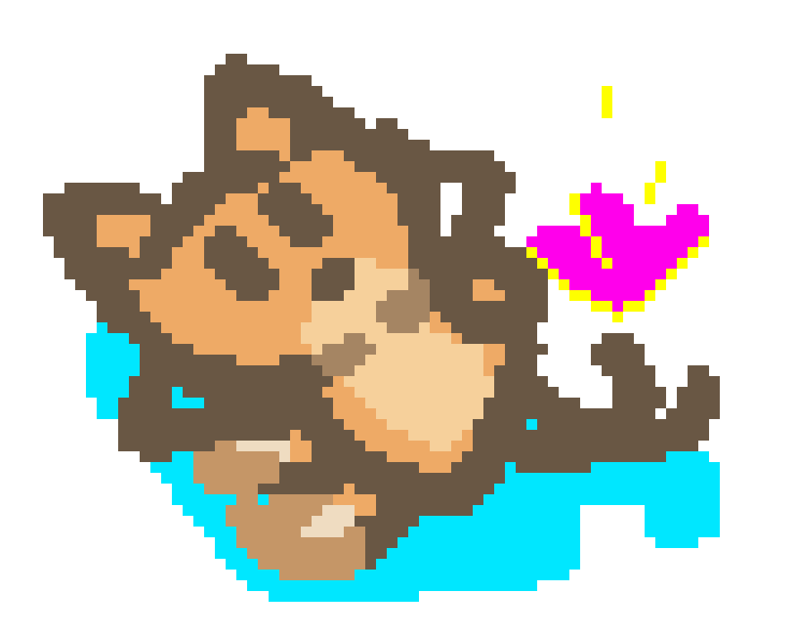 bee laying back in a cyan recliner while a magenta book flaps in the air and fires off yellow magic