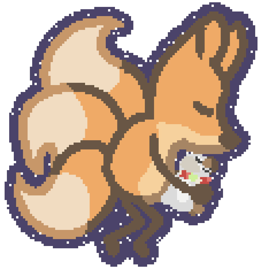 bee curled up with a sheep plushie, gently breathing and kicking stars feet in star sleep