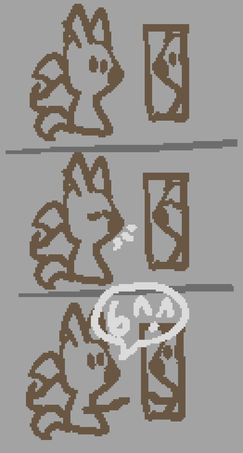 3 panel comic of bee looking into a mirror, taking a deep breath, and pointing at starself saying