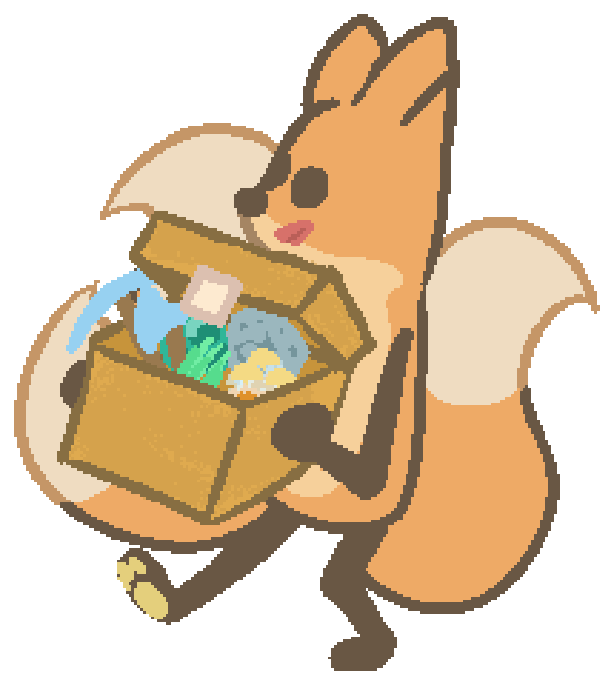 bee carefully carrying a minecraft chest full of minecraft items