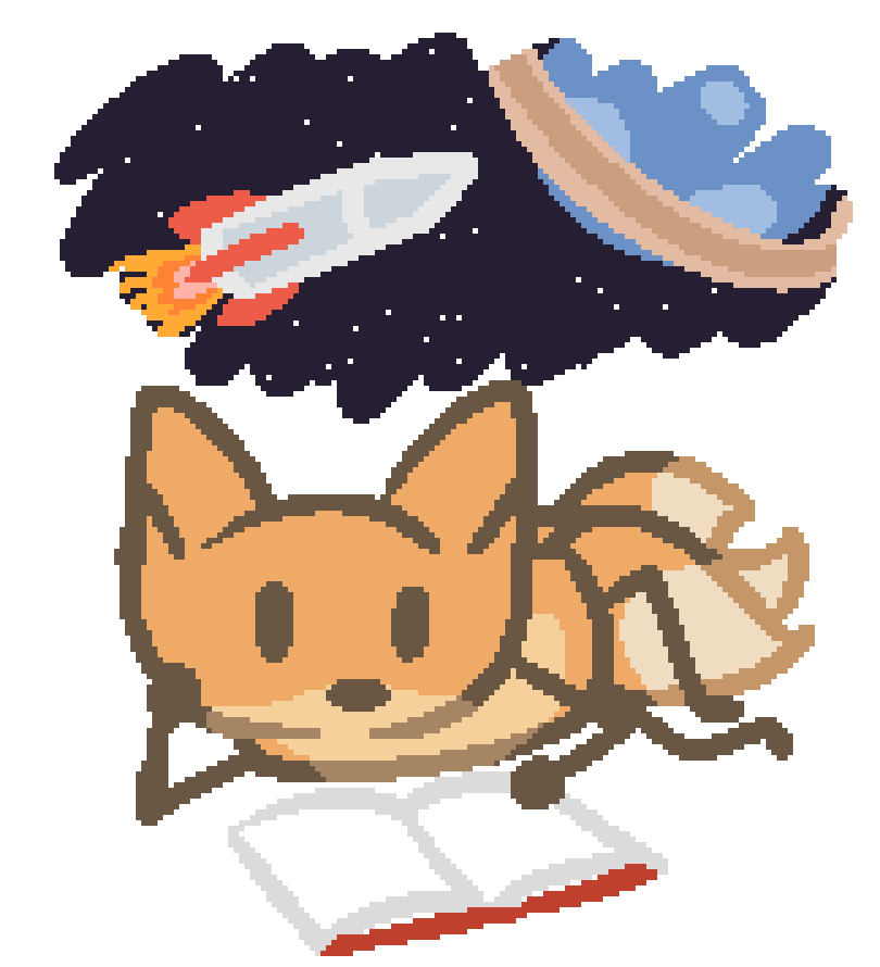 bee reading a book, flipping the pages, and imagining the stories of a space craft, a hero, and a detective, each time star turns the page.