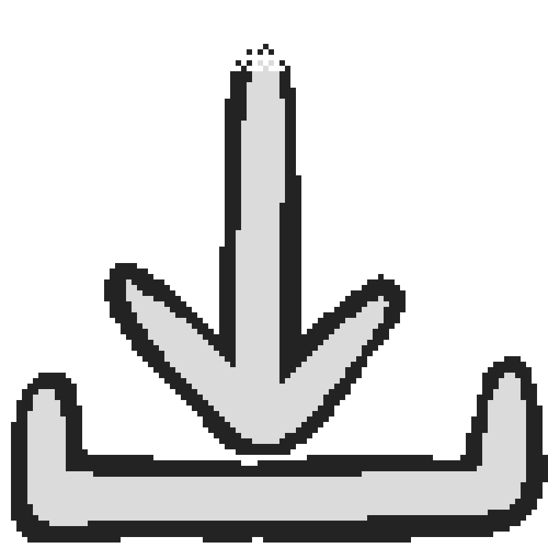 a download symbol being replaced by bee and visa versa