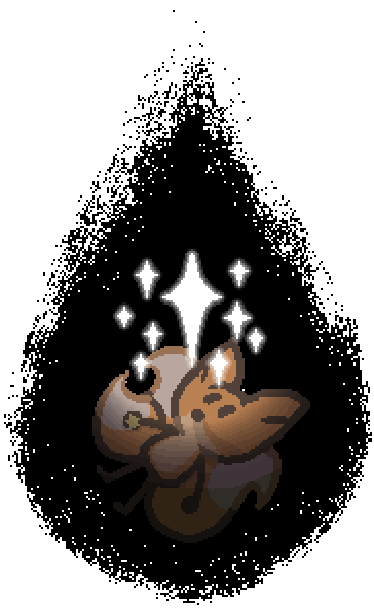 bee in a black comet falling, with 9 stars floating above star, lighting star in the darkness