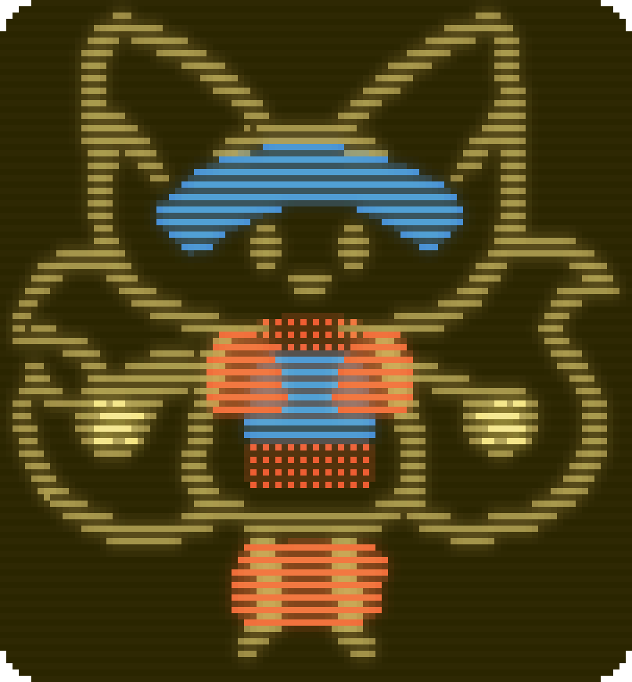 bee on a crt-like monitor, with an ice pack on chest and forehead, and heat packs on legs, lower back, and sholders