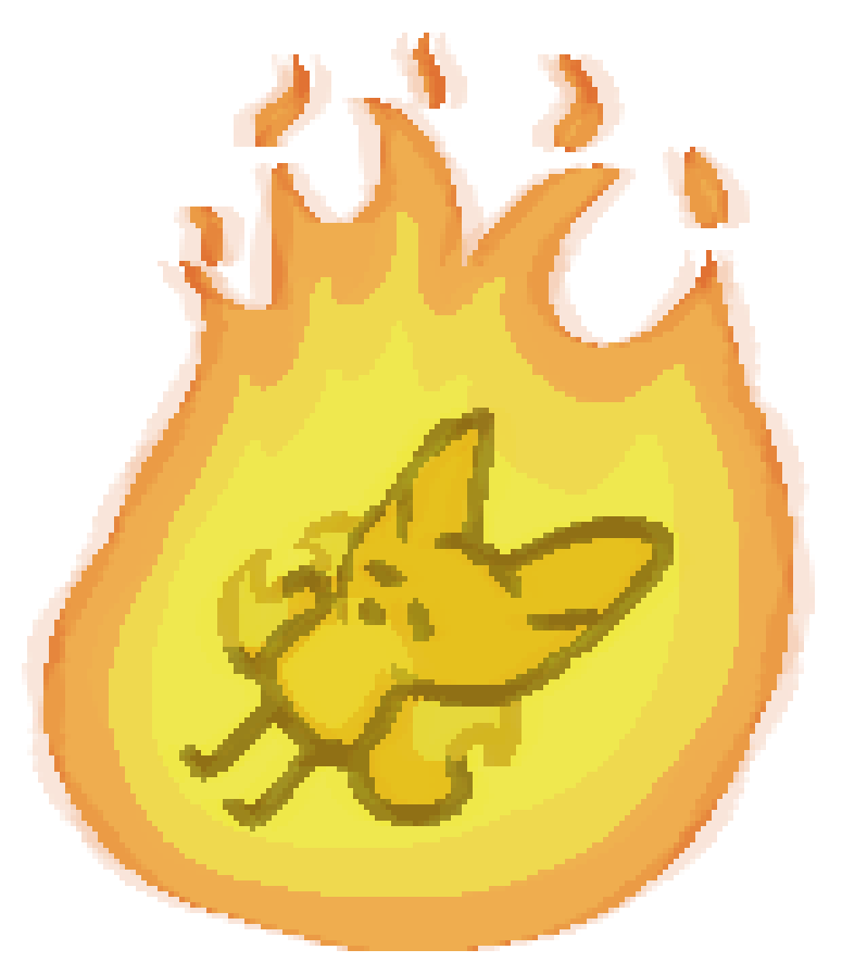 bee enveloped in a ball of fire