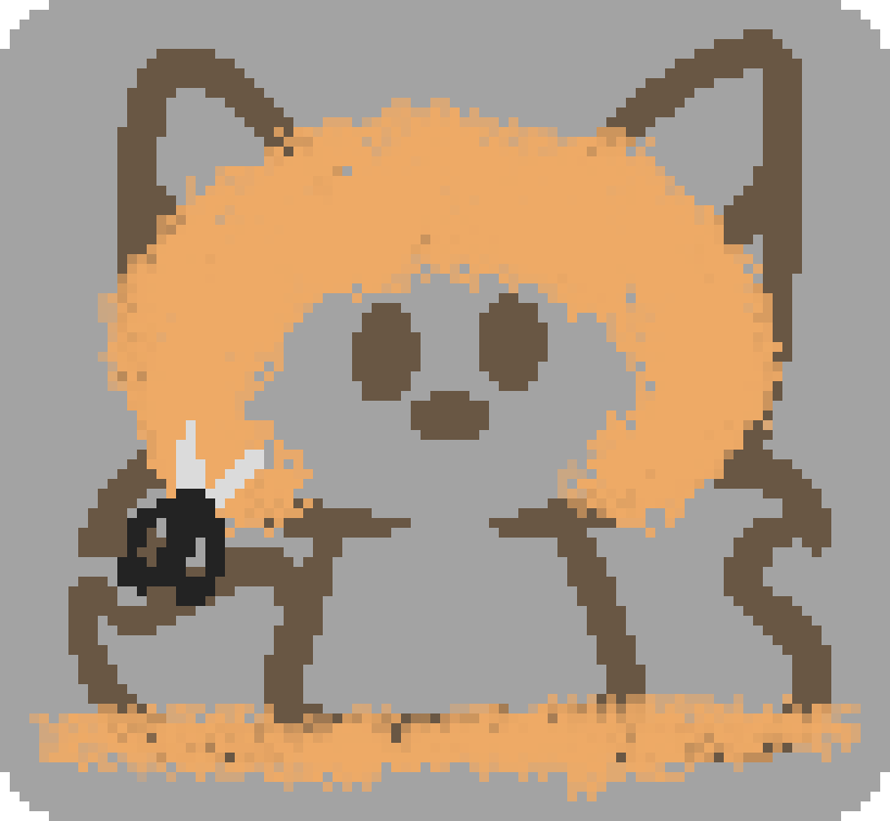 bee with orange curls having star hair cut
