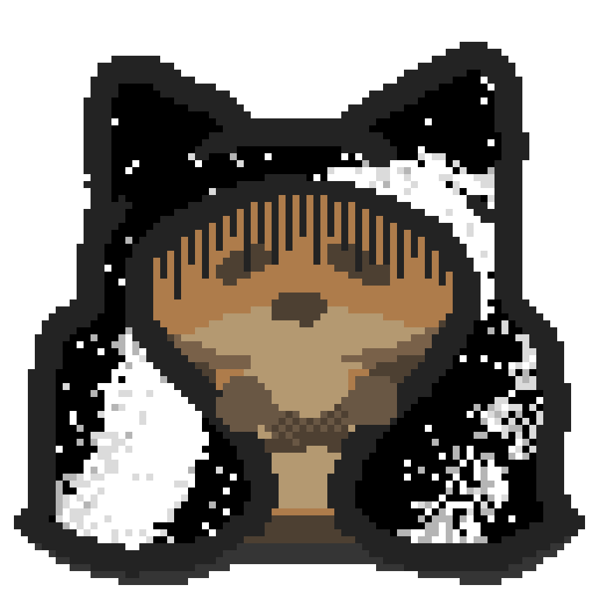 bee hiding in a cloak of stars, covering star head