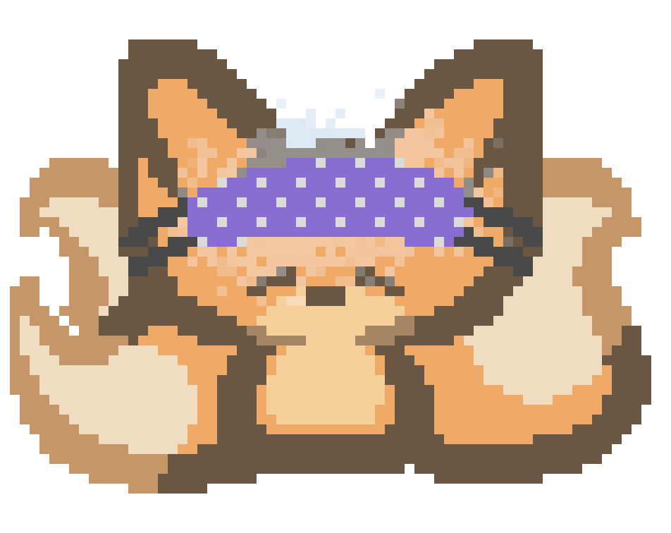 bee with a purple polkadotted icepack strapped to star head