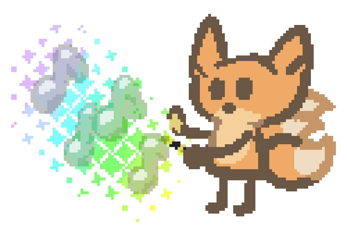 bee creating rainbow music notes using a baton