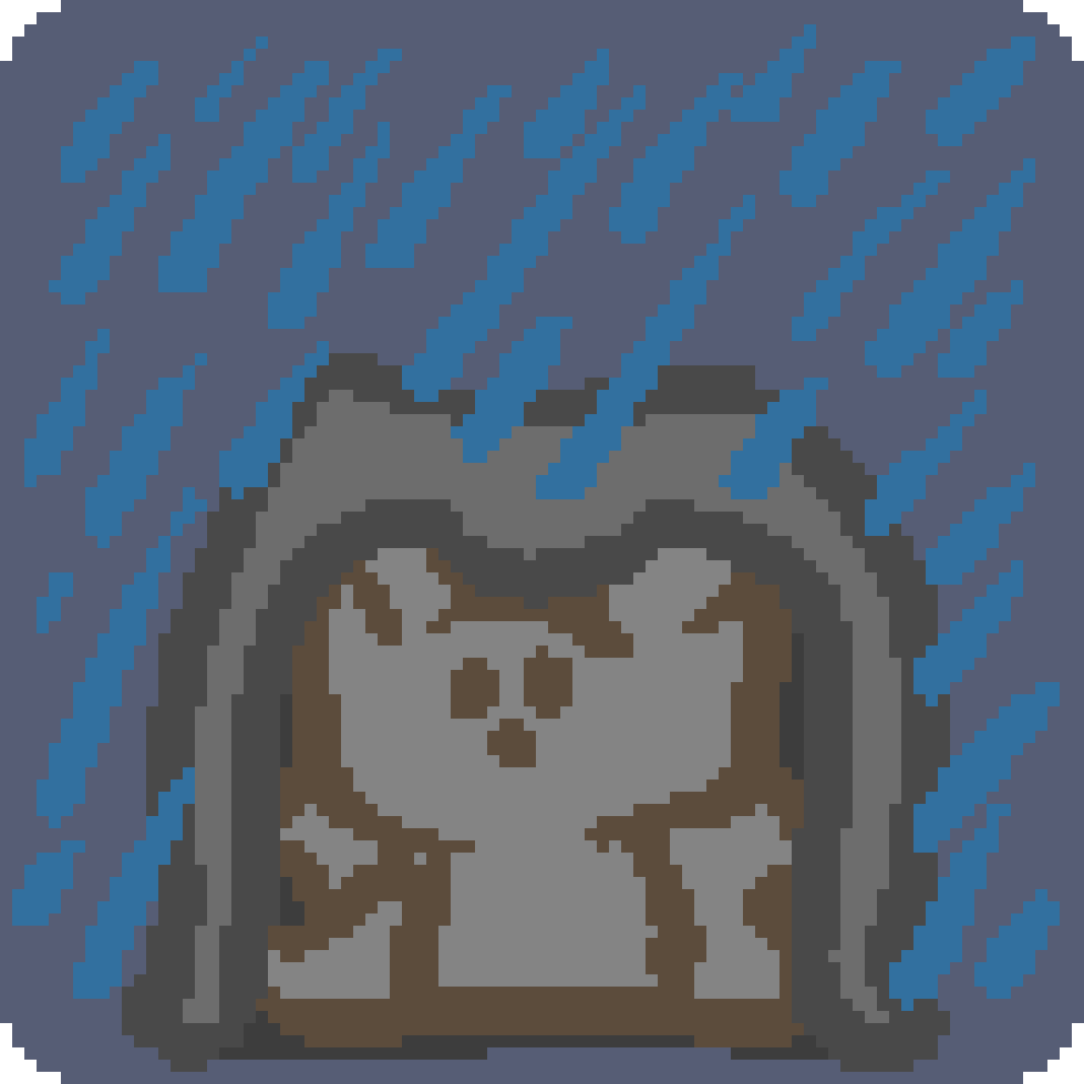 bee hiding under a blanket in a storm