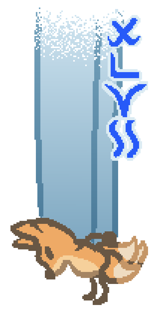 bee holding a column of air on star back and struggling to support it